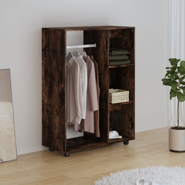 vidaXL Garderob rökfärgad ek 80x40x110 cm konstruerat trä Brun