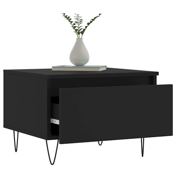 vidaXL Soffbord svart 50x46x35 cm konstruerat trä Svart