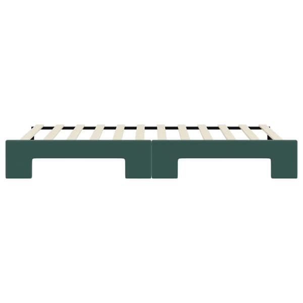 vidaXL Dagbädd utdragbar mörkgrön 80x200 cm sammet Grön
