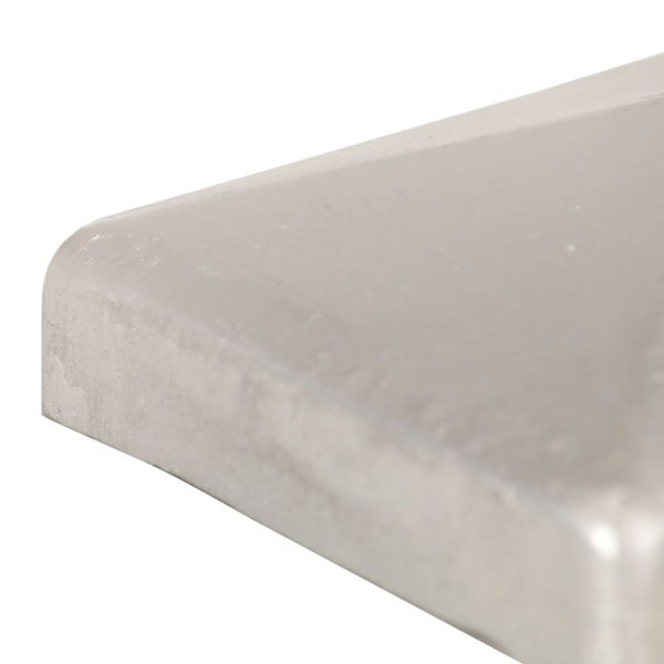 vidaXL Stolphattar pyramid 6 st galvaniserad metall 101x101 mm Silver