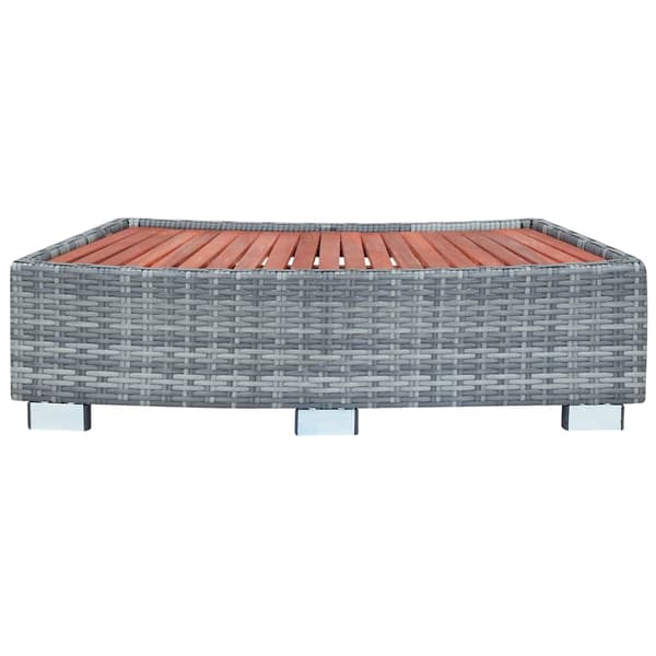 vidaXL Spatrappa grå konstrotting 92x45x25 cm grå