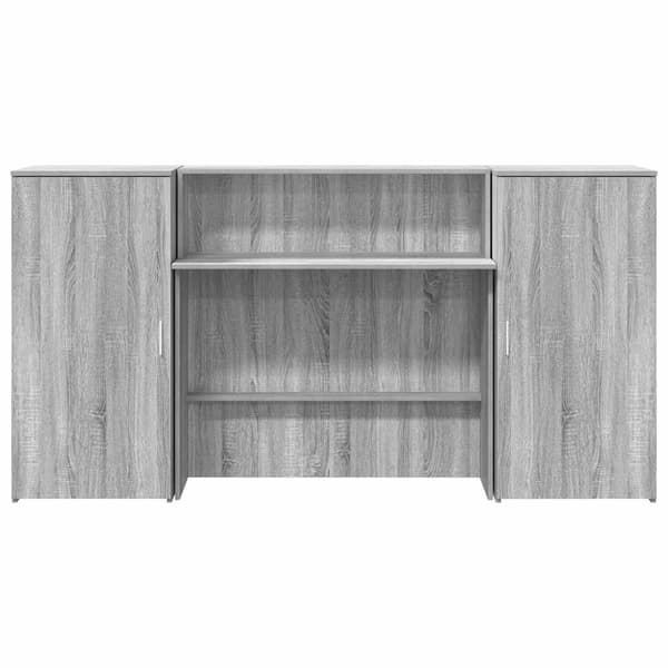 vidaXL Receptionsdisk grå sonoma 200x50x103,5 cm konstruerat trä Grå