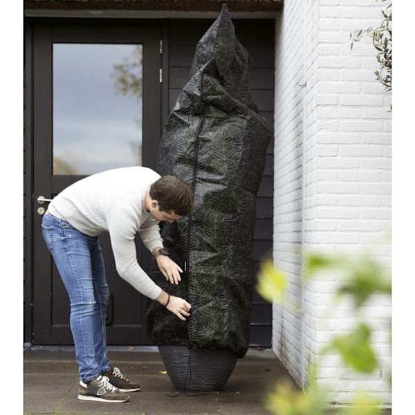 Capi Växtöverdrag litet 75x150 cm svart och grönt tryck Black and green