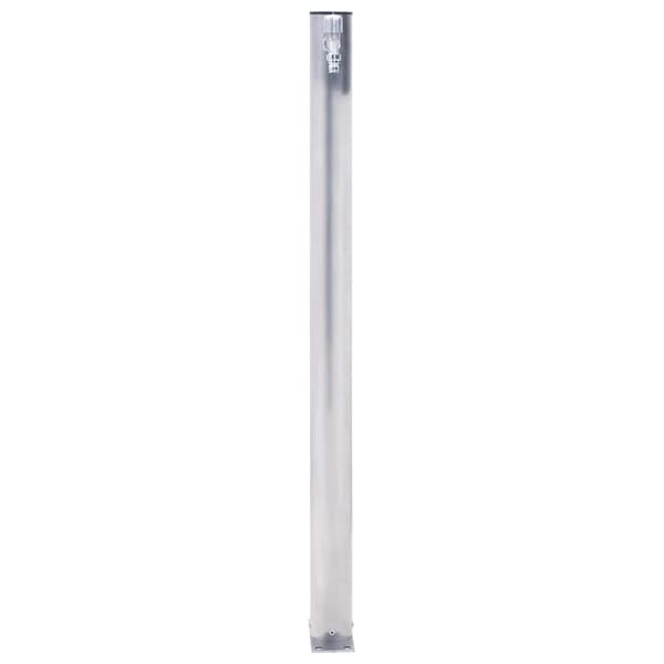vidaXL Vattenpost 60 cm rostfritt stål rund Silver