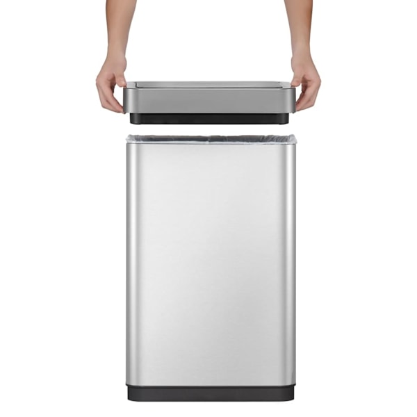 EKO Soptunna Mirage X med sensor 80 L matt silver Silver