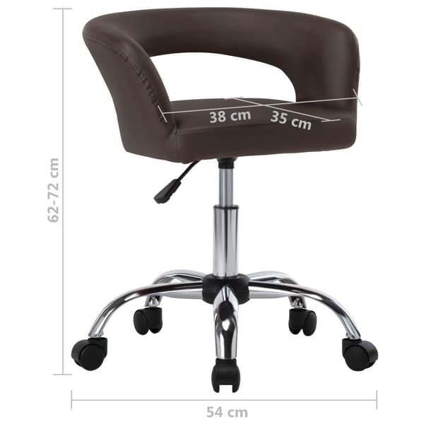 vidaXL Matstolar 4 st brun konstläder Brun