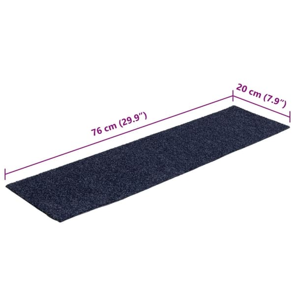 vidaXL Trappmattor självhäftande 15 st 76x20 cm gråblå rektangulära grå