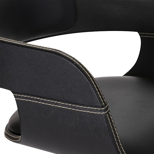 vidaXL Matstol med klädsel i konstläder Bentwood Svart