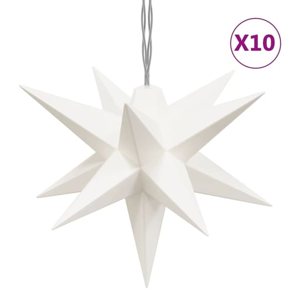 vidaXL Stjärna 10 LEDs vit 10 cm White