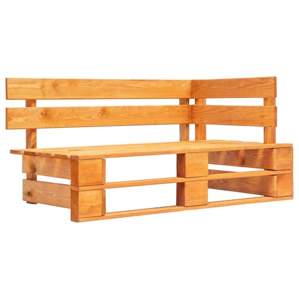 vidaXL Pallsoffa med sandfärgade dynor furu Beige