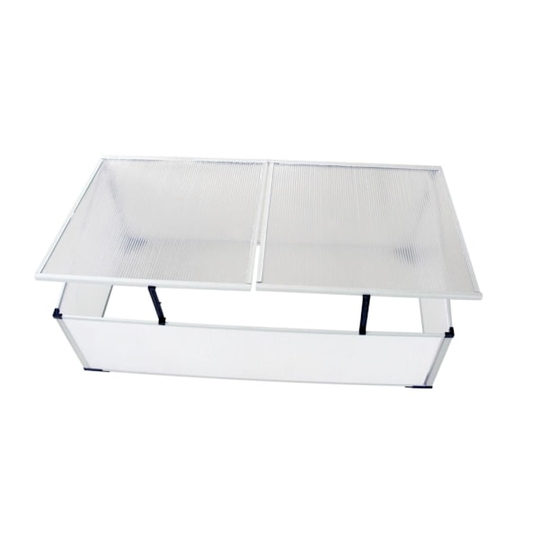 vidaXL Drivbänk med 2 lock utan golv Transparent