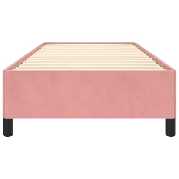 vidaXL Sängram rosa 100x200 cm sammet Rosa