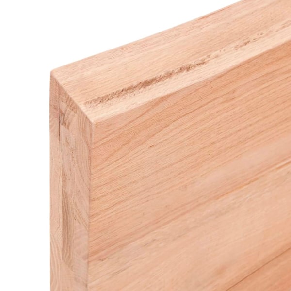 vidaXL Bordsskiva ljusbrun 200x60x(2-6) cm behandlad massiv ek Brun
