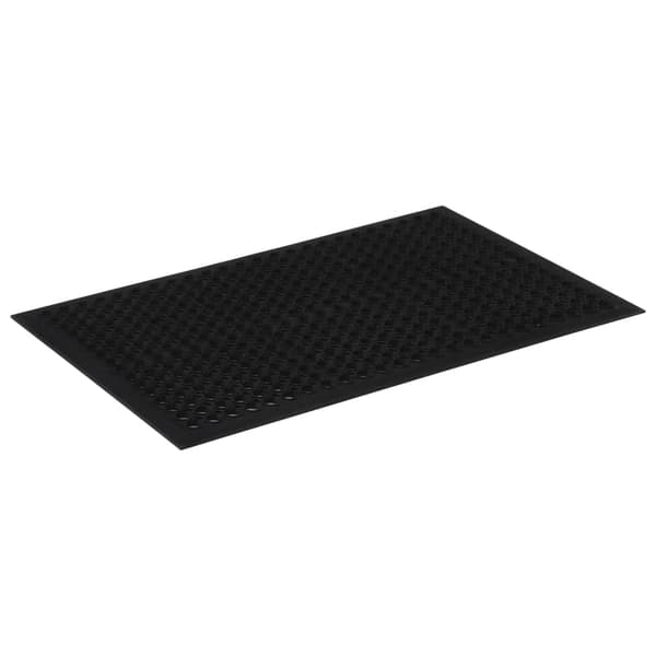 vidaXL Dörrmatta rektangulär 60x90 cm Gummi Svart