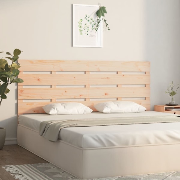 vidaXL Sänggavel 120x3x80 cm massiv furu Brun