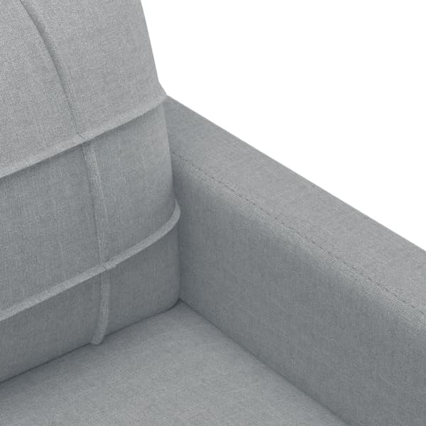 vidaXL 2-sitssoffa ljusgrå 120 cm tyg Grå