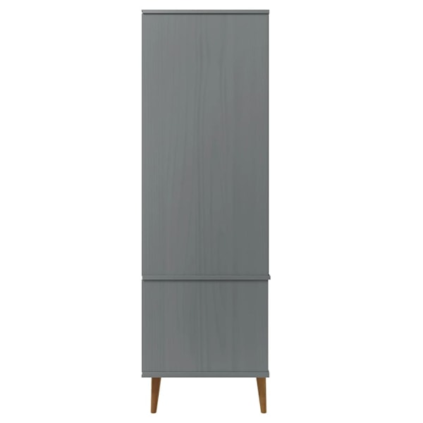 vidaXL Klädskåp MOLDE grå 90x55x175 cm massiv furu Grå