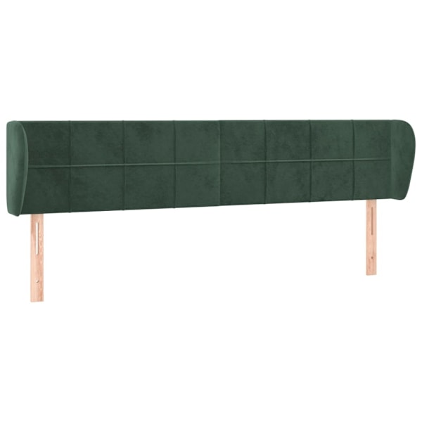 vidaXL Sänggavel med kanter mörkgrön 203x23x78/88 cm sammet Grön