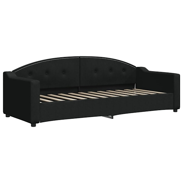 vidaXL Dagbädd utdragbar svart 80x200 cm tyg Svart