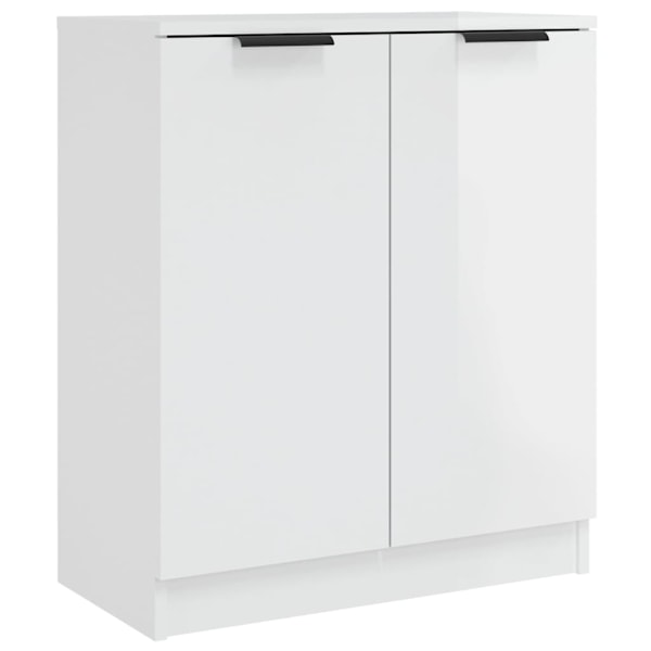 vidaXL Skänkar 2 st vit högglans 60x30x70 cm konstruerat trä Vit