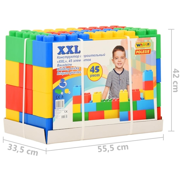 Polesie wader Byggklossar XXL 45 delar multifärg