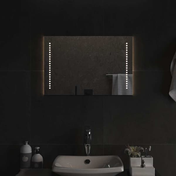 vidaXL Badrumsspegel LED 60x40 cm Transparent
