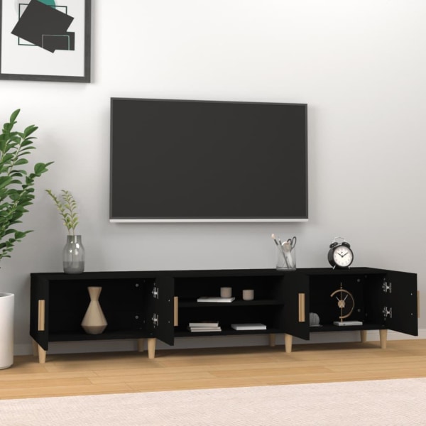 vidaXL TV-skåp svart 180x31,5x40 cm konstruerat trä Svart