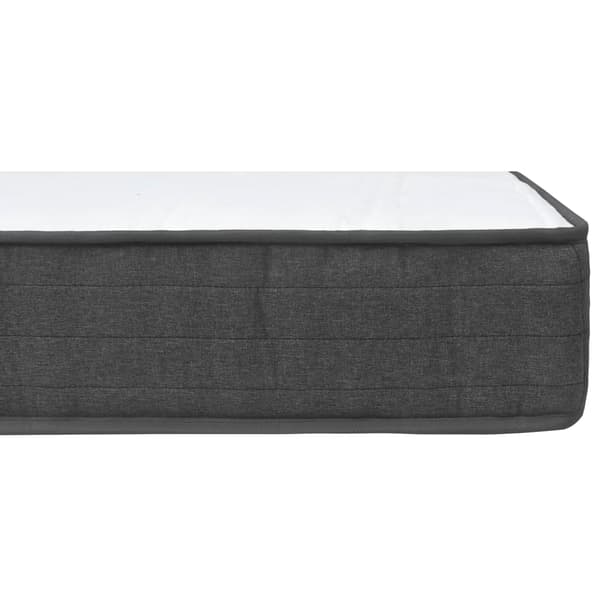 vidaXL Resårsäng mörkgrå tyg 200x200 cm grå