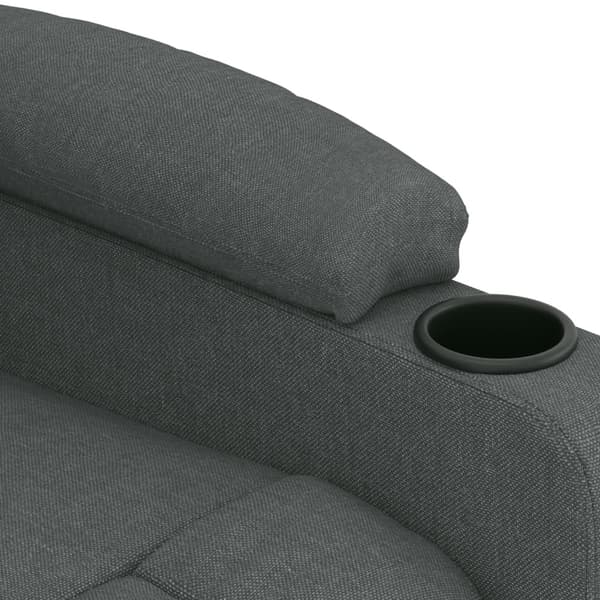 vidaXL Elektrisk reclinerfåtölj mörkgrå tyg Grå