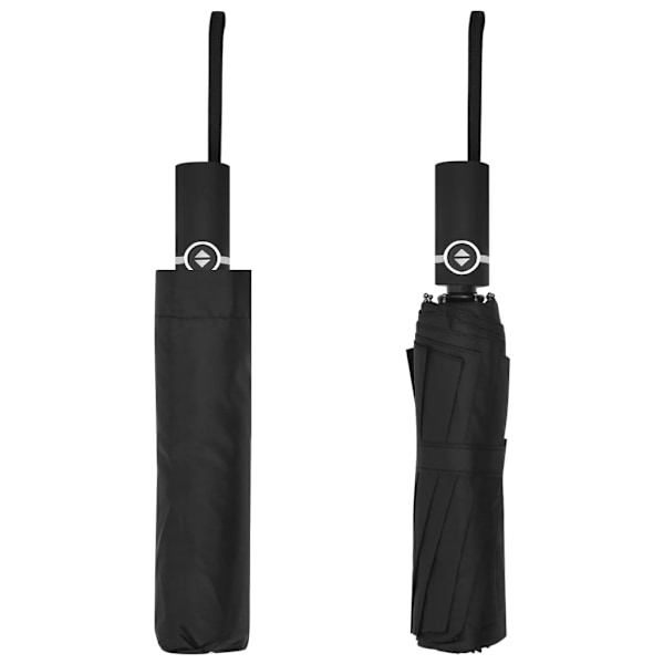 vidaXL Paraply automatisk hopfällbart svart 104 cm Svart