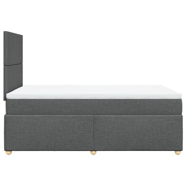 vidaXL Ramsäng med madrass mörkgrå 120x190 cm tyg Grå