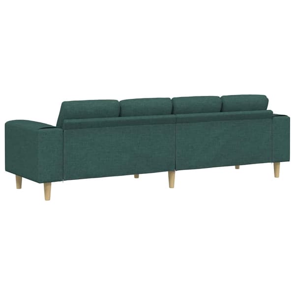 vidaXL Vardagsrumsoffa Mörkgrön 250 x 77 x 76 cm Polyester Grön