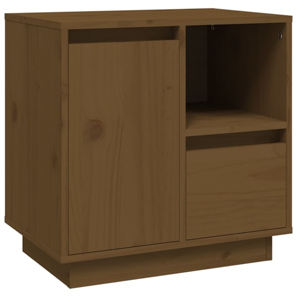 vidaXL Sängbord honungsbrun 50x34x50 cm massiv furu Brun