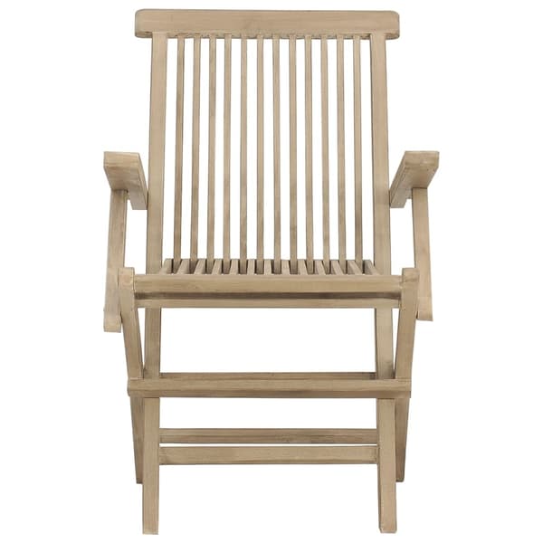 vidaXL Hopfällbara stolar 2 st grå 56x61x89 cm massivt trä teak Brun