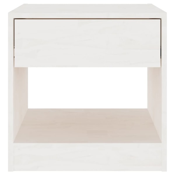 vidaXL Sängbord 40x31x40 cm massiv furu vit Vit