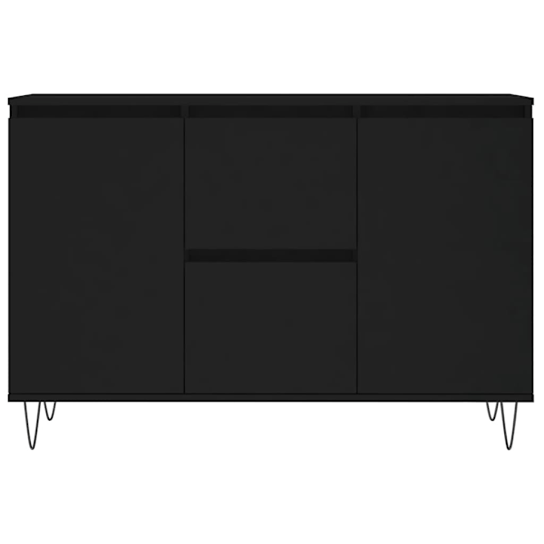 vidaXL Skänk svart 104x35x70 cm konstruerat trä Svart