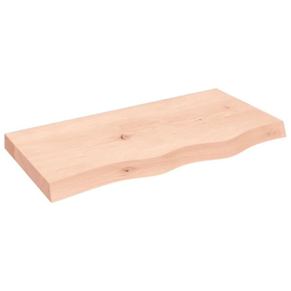 vidaXL Bordsskiva 80x40x(2-6) cm obehandlad massiv ek Brun