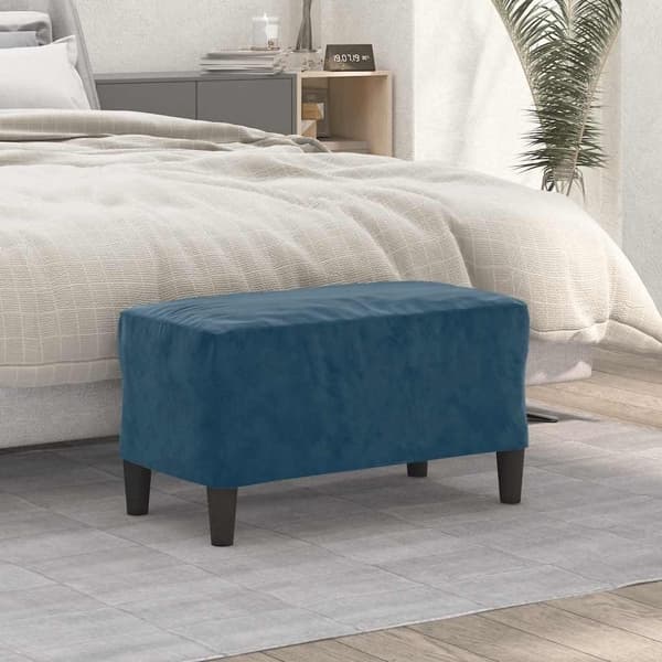 vidaXL Bänk blå 70x35x41 cm sammet Blå