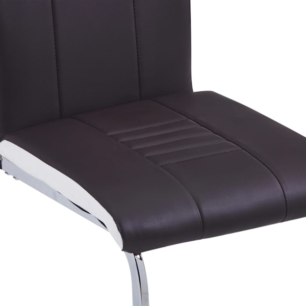 vidaXL Matgrupp 11 delar konstläder brun Brun