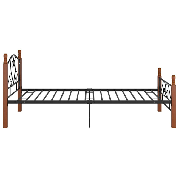 vidaXL Sängram svart metall 100x200 cm Svart