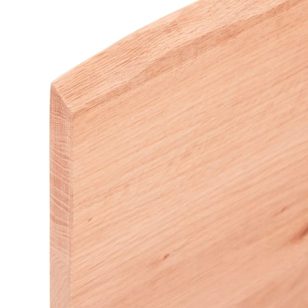 vidaXL Bordsskiva ljusbrun 100x40x2cm behandlad massiv ek levande kant Brun