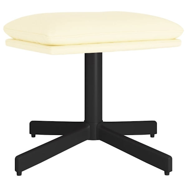 vidaXL Fotpall gräddvit 60x60x36 cm konstläder Kräm