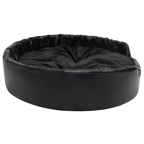 vidaXL Hundbädd svart 99x89x21 cm plysch och konstläder Svart
