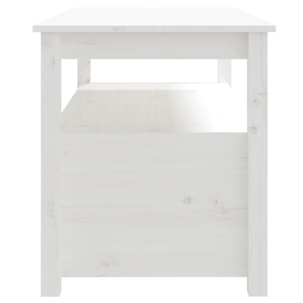 vidaXL Soffbord vit 102x49x55 cm massiv furu Vit