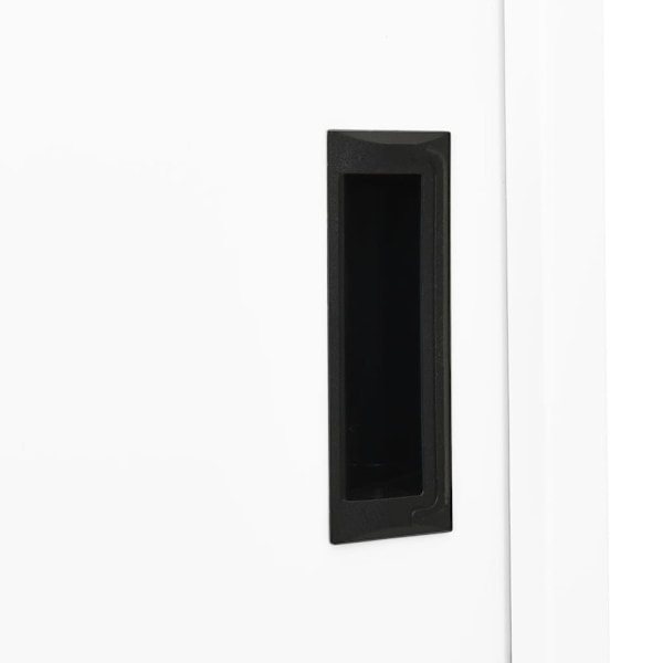 vidaXL Dokumentskåp med skjutdörr vit 90x40x180 cm stål Vit