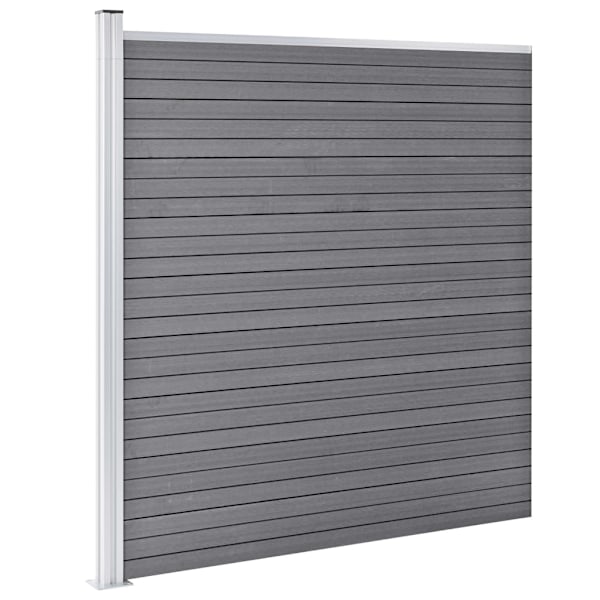 vidaXL Staketpanel WPC 1391x186 cm grå grå