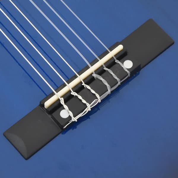 vidaXL Klassisk gitarr för nybörjare 8 delar blå 1/2 34" Blå