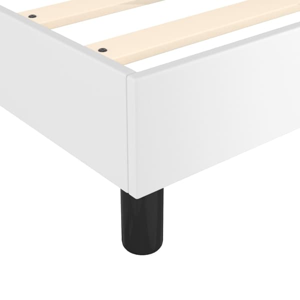 vidaXL Boxspring-sängram vit 180x200 cm konstläder Vit