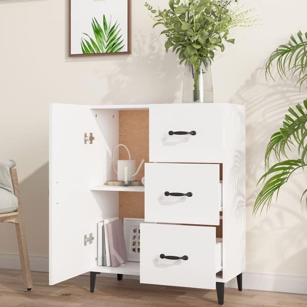 vidaXL Skåp vit 69,5x34x90 cm konstruerat trä Vit