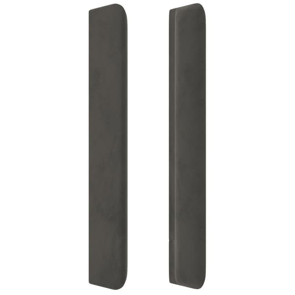 vidaXL Sänggavel LED mörkgrå 93x16x118/128 cm sammet Grå
